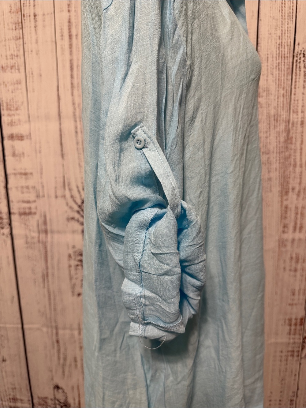 Sky Blue Women's Tunic Shirt - Picture 4 of 6